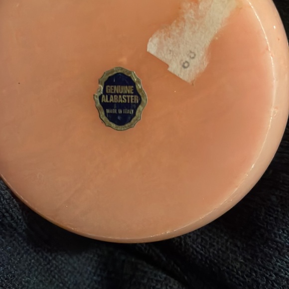 GENUINE ALABASTER COVERED JEWELRY PIECE 4 Inches X 2 inches - Picture 3 of 5